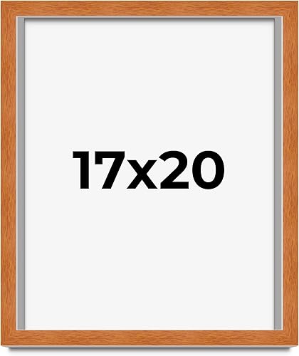 Miniatura 23 de Marco marrón de 18 x 24 pulgadas, marco de madera maciza de nuez de miel, ancho de moldeo de 0.875 pulgadas, profundidad de rabo de 0.875 pulgadas