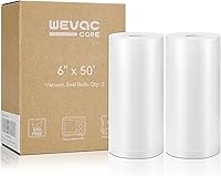 Vista 12 de Wevac Rollos de bolsas selladoras al vacío con dispensador, 11"x50' (paquete de 2) – Resistente, a prueba de fugas para almacenamiento de alimentos