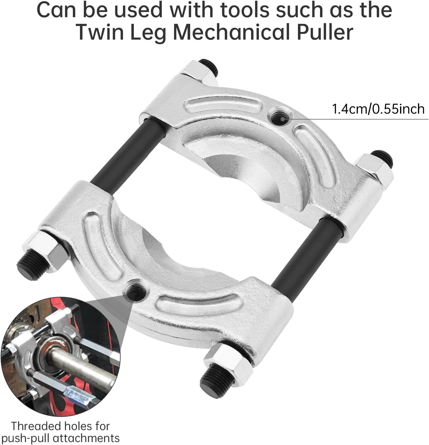ChgImposs Heavy Duty Bearing Puller Set – 1/2–4-5/8in Gear Pinion & Bearing Separator with 10 Ton Push Puller for Wheel Hub, Bearings, Gears, Pulleys, Steering Wheels, Chrome Vanadium Steel