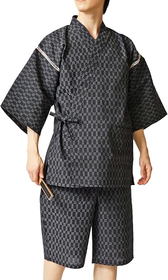 Men's Jinbei japanese men pajamas Kimono Jimbei SIJIRAORI Set Yukata sleepwear summer robe Loungewear Bathrobe