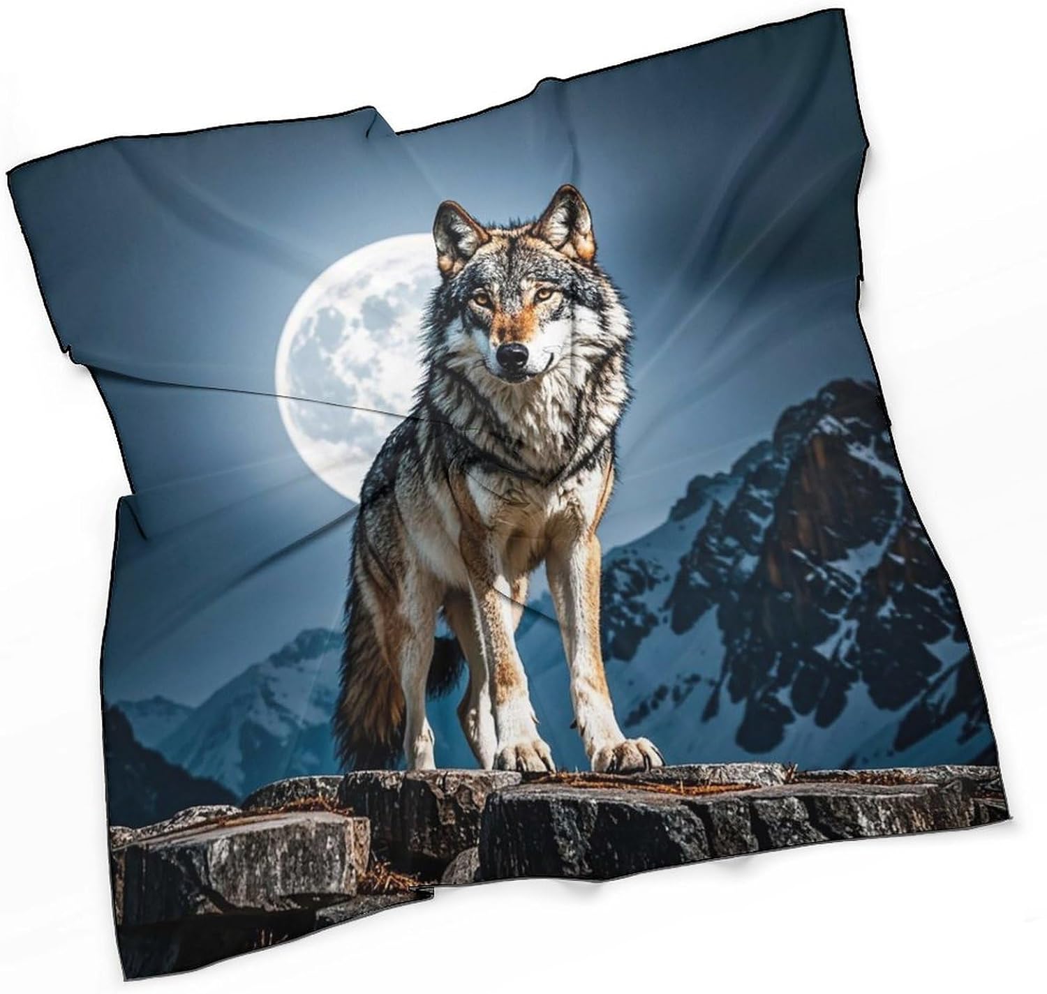 Timberwolves Hair Scarf for Women, Lightweight Square Head Shawls for Men, Fashion Neckerchief for Travel, Hair Bandanas, Silk Satin Neck Scarf for Sleeping, 27 Inches