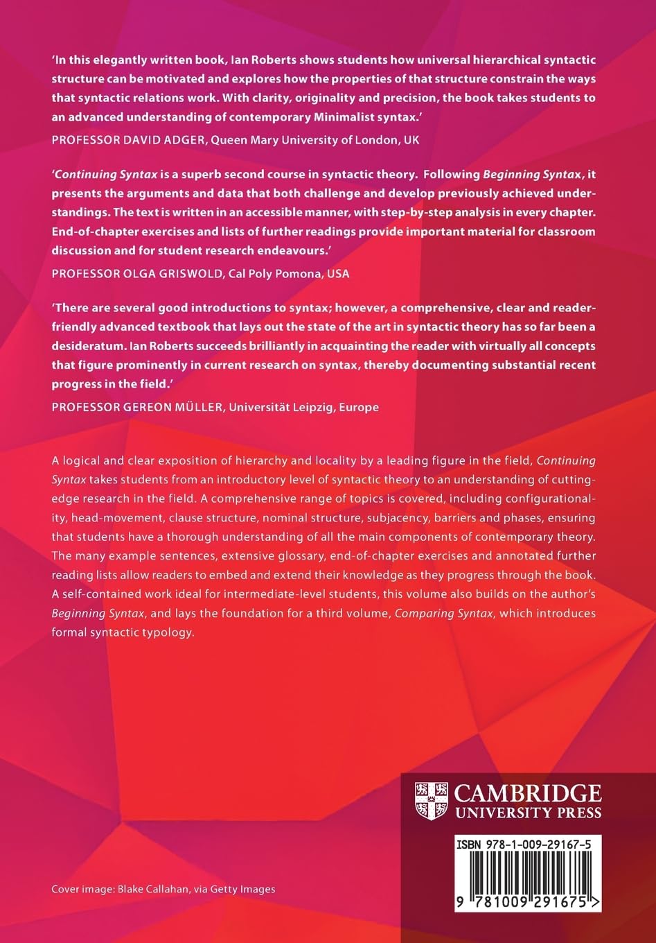Continuing Syntax: Hierarchy and Locality (Cambridge Textbooks in Linguistics)