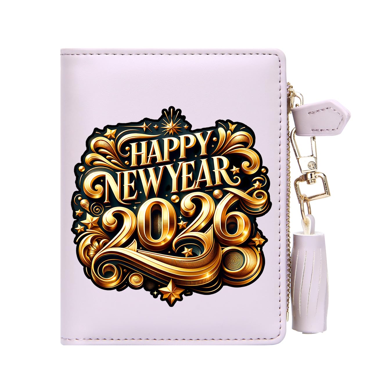 GEEAD Custom Design Small Wallets for Women Bifold Slim Coin Purse Zipper ID Card Holder for New Year
