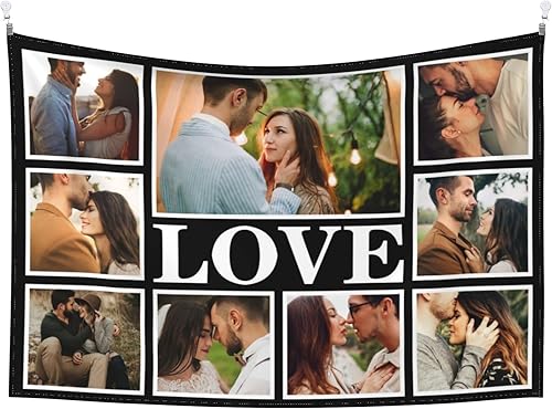 Miniatura 2 de Tapiz personalizado de pared de tu diseño, foto colgante de pared, decoración artística para boda, familia, festival, regalos de cumpleaños