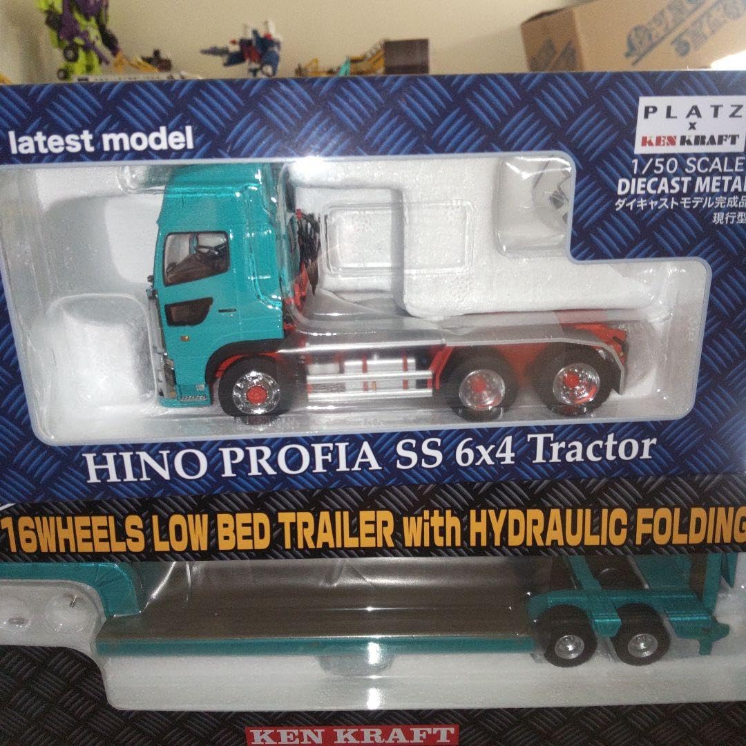 ケンクラフト　日野プロフィア　トレーラー重機セット　　1/50 Amazon.co.jp: ケンクラフト 日野プロフィア 重機トレーラー