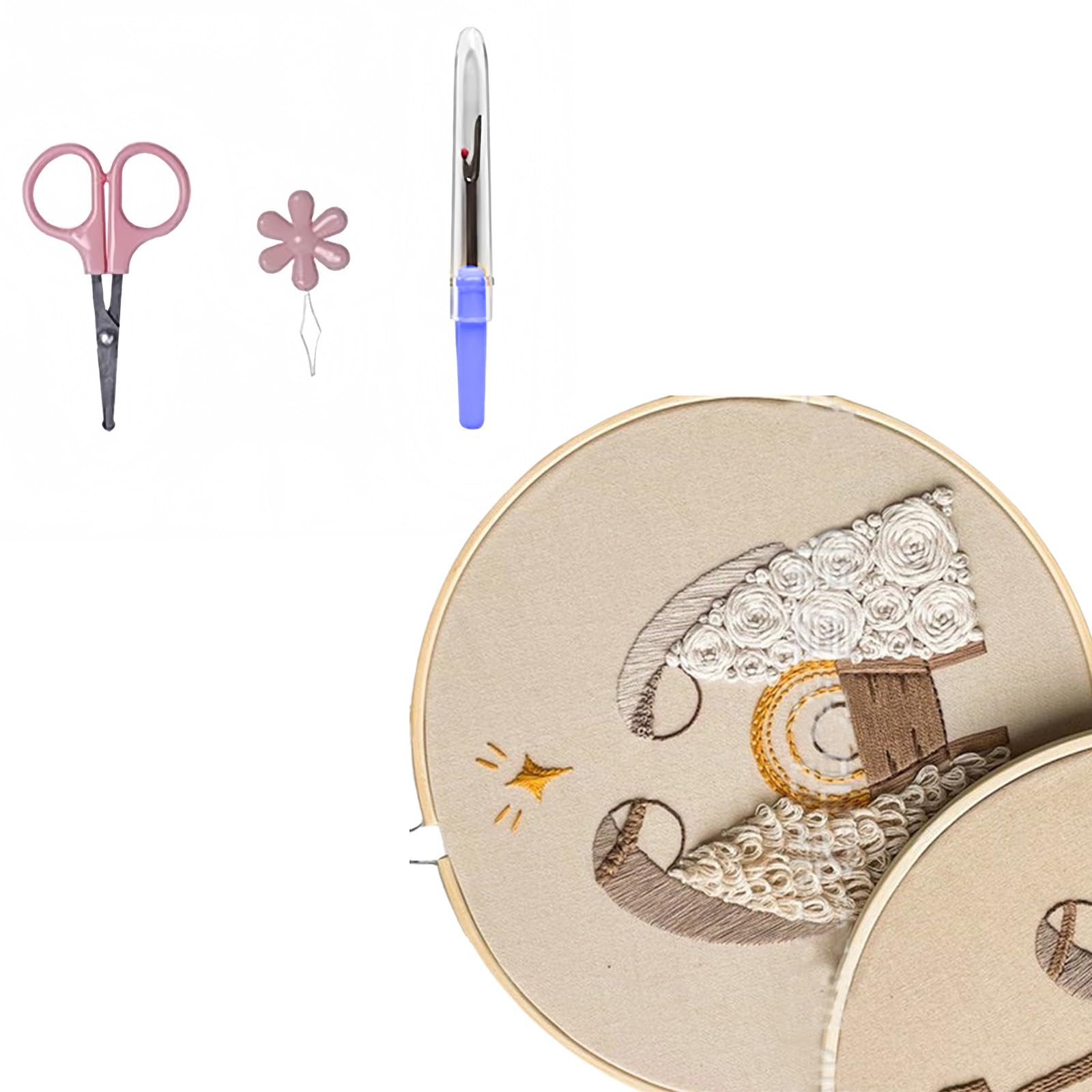 HZBB Religious Embroidery Set with Stitching Hoop Instruction Sewing Thread and Needle Beginner Embroidery Craft Supplies Craft Set