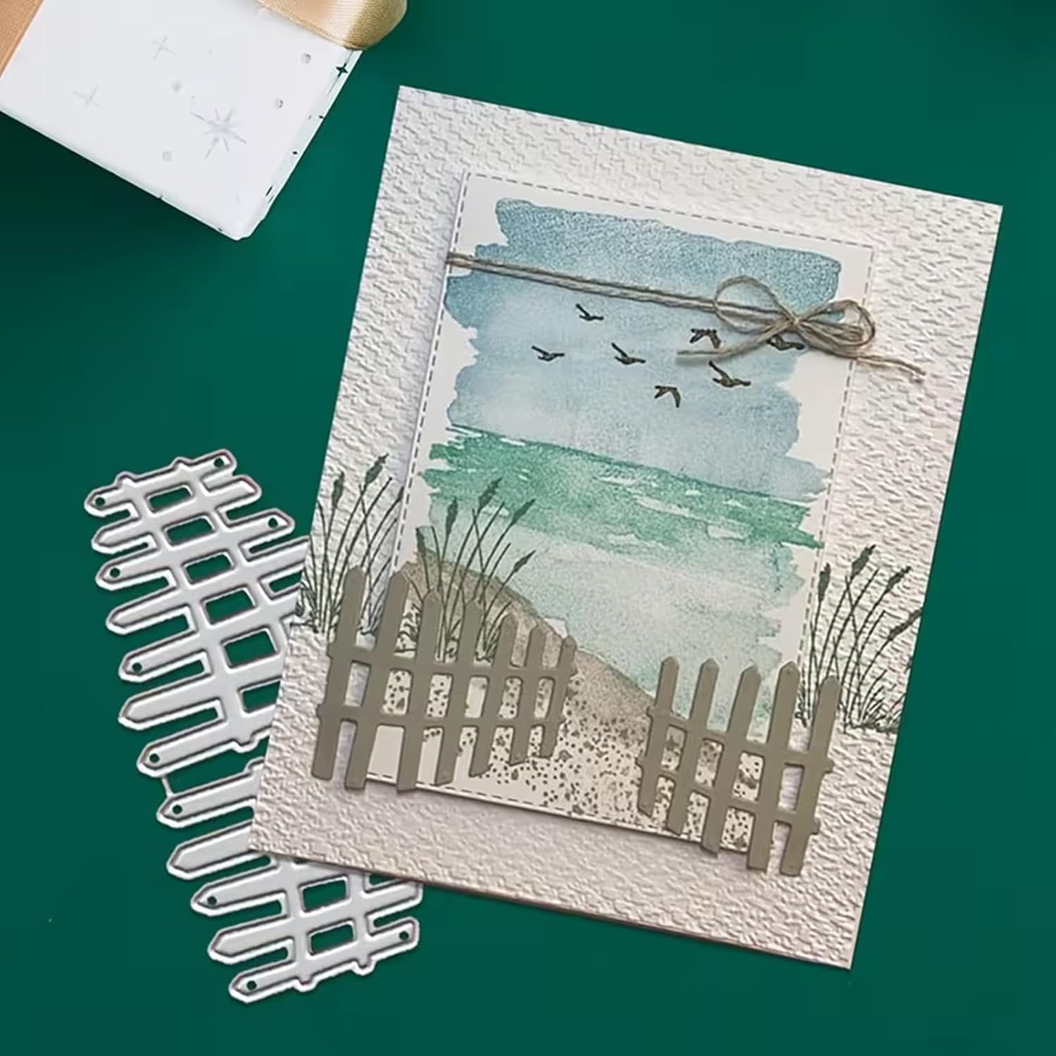 Fence Lace Frame Metal Die Cuts,Fence Shapes Festival Cutting Dies Cut Stencils for DIY Photo Decorative Embossing Paper Dies for Scrapbooking Card Making