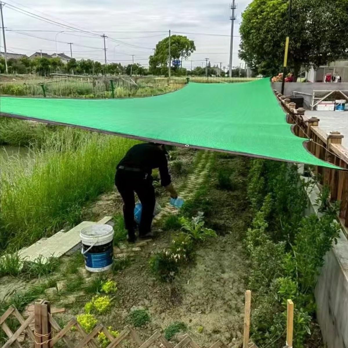 Telo ombreggiante 90% – Rete protettiva per serre e recinzioni da giardino (4 x 15 m, 5 x 5 m, 1 x 6 m, 3 x 4 m, 8 x 8 m), resistente ai raggi UV