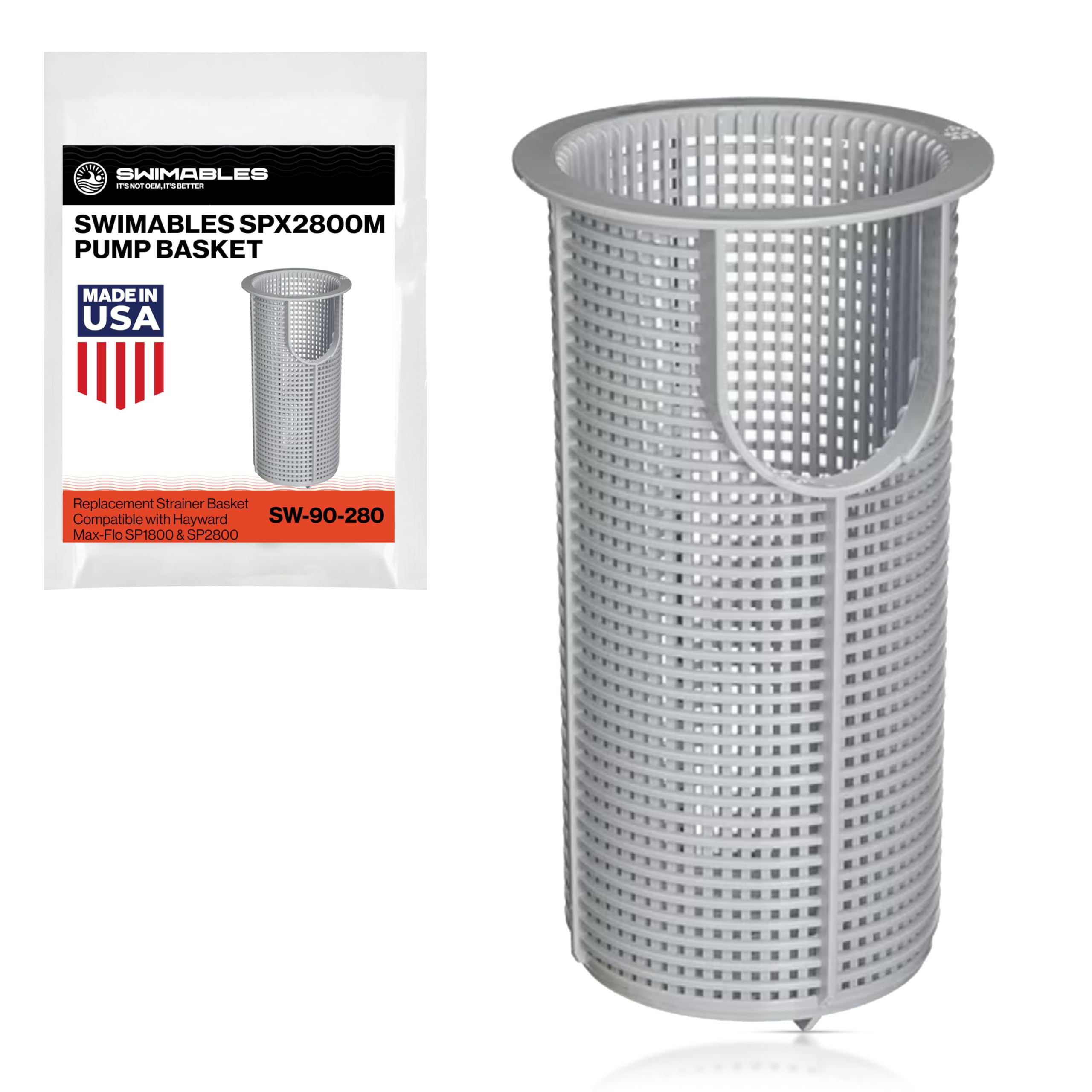 Swimables SPX2800M Pool Pump Basket Replacement - Fits Premium Max-Flo SP1800 & SP2800 - Heavy-Duty Pump Strainer Basket for Pool Filtration - Premium