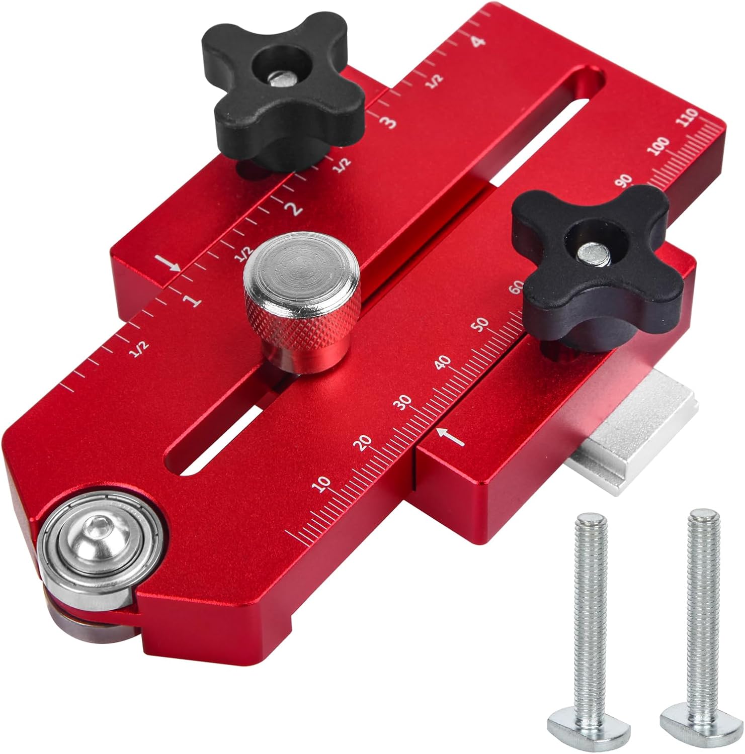 Thin Rip Jig Table Saw Jig Guide, Precision Thin Rip Guide, Table Saw Thin Strip Jig for 3/8" X 3/4" T Slot, for Repeat Narrow Strip Cuts Works with Table Saw Router Table Band Saw