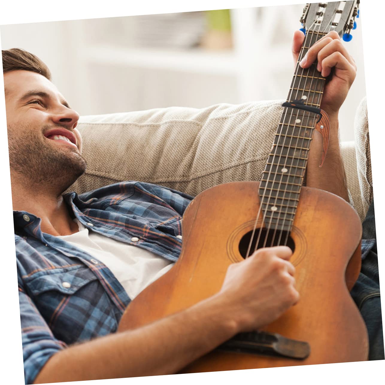 Toyvian 5 szt. kapodaster gitarowy capo narzędzie do ukulele, klips do gitary, tuner skrzypiec, ukulele banjo, przydatne kapodastry, profesjonalne części gitarowe wrażliwe