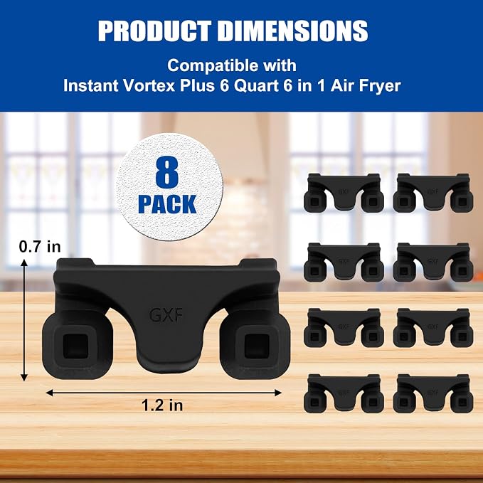 Pies Protectores de Silicona para Freidora de Aire 8 piezas miniatura 2
