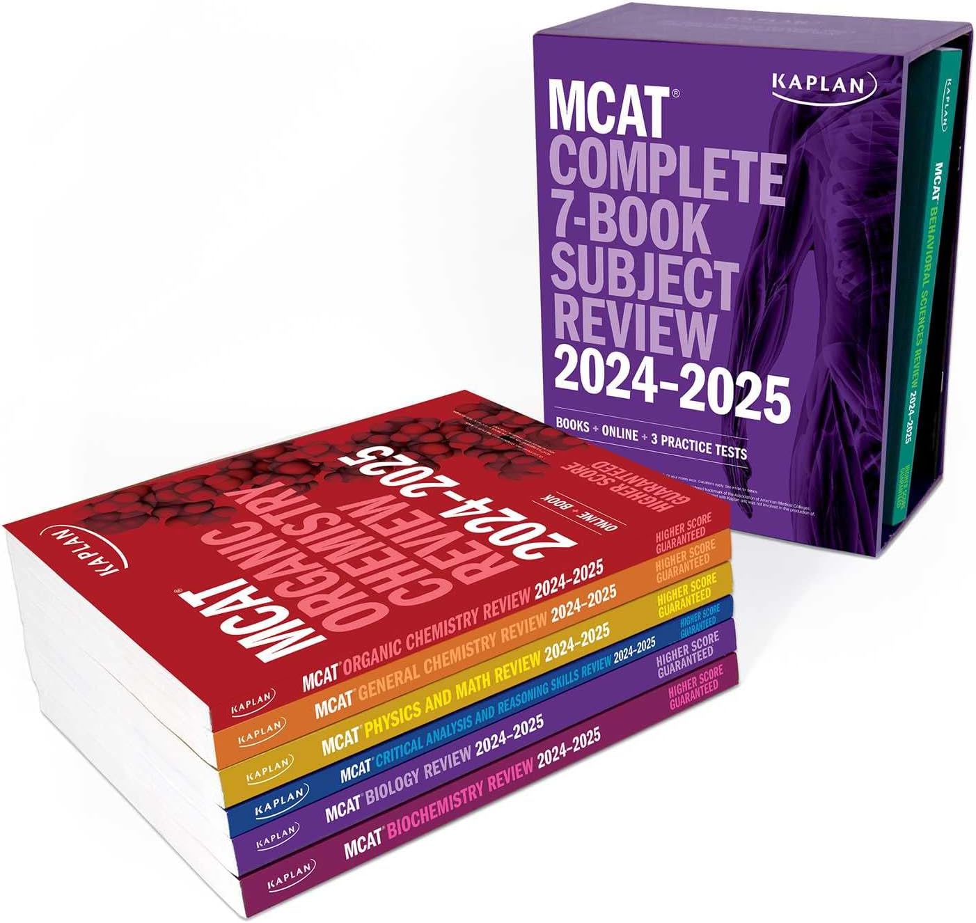 MCAT Complete 7-Book Subject Review 2024-2025, Set Includes Books, Online Prep, 3 Practice Tests (Kaplan Test Prep)