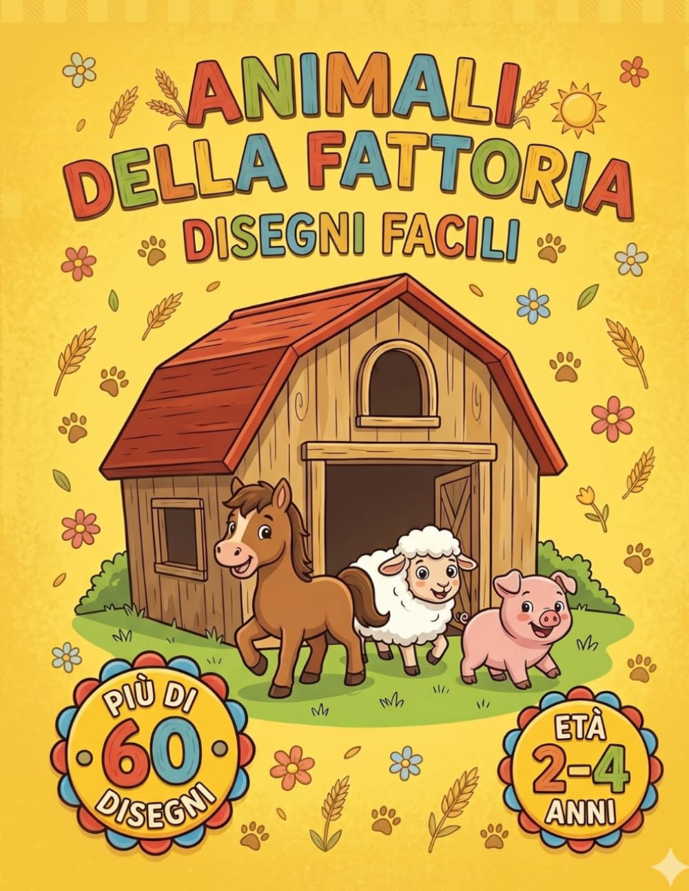 Animali Della Fattoria: Primo libro da colorare: scopri gli amici della fattoria con tanti disegni facili per le manine dei più piccoli.