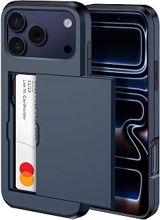 harusaki 𝟐𝟎𝟐𝟓 𝗡𝗘𝗪 iPhone 17 Pro Max Wallet Case with Hidden Card Slot - Wireless Charging Compatible iPhone 17 Pro Max Case with Card Holder for Men and Women (Blue)