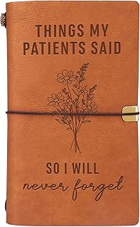 Nurse Week/Day Gifts, Things My Patients Said Journal Leather Notebook, Nurses Appreciation Graduation Gifts for Women Men, LPN RN Gift for Nurses, Nursing Student Gift, Engraved Refillable Notebook