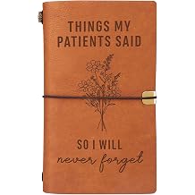 Nurse Gifts, Things My Patients Said Journal Leather Notebook, Nurses Appreciation Graduation Gifts for Women Men, LPN RN Gift for Nurses Week/Day, Nursing Student Gift, Engraved Refillable Notebook