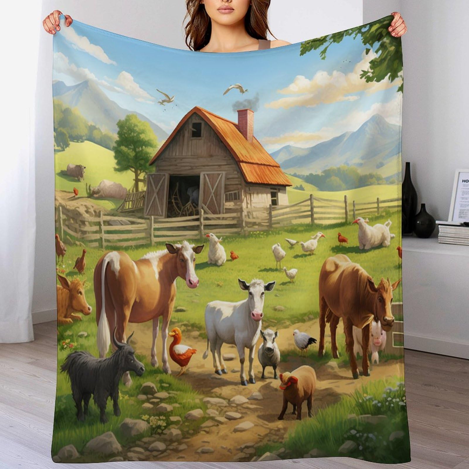 Manta de franela de forro polar 3D de 130x150 cm gris para sofá cama