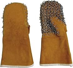 BALSAT Leather Mitts with Serraje | for Professional Kitchen Oven | Heat Resistant 500°C | Mitts for Barbecue, Bakery and Industrial Kitchen | Thermal Protection and Non-Slip