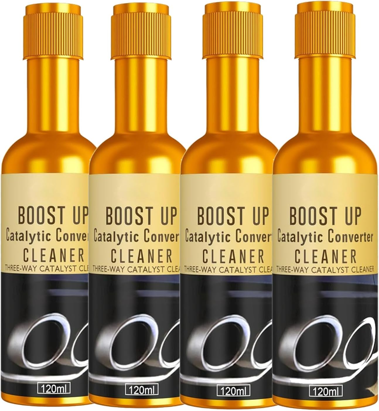 120 ml Catalytic Converter Cleaner Petrol Engine Turbocharger Cleaner Car Catalytic Converter Cleaner for Engine Catalytic Converter Booster Suitable for Petrol Diesel Hybrid 4 Pieces