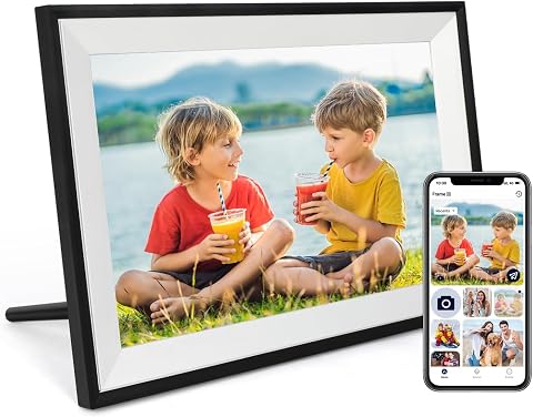 Anna Bella 32 GB Digital Photo Frame WiFi,10.1 Inch Digital Picture Frame,1280x800 IPS HD Touch Screen Electronic Digital Frame,Auto-Rotate,Easy to Share Photos or Videos Anywhere