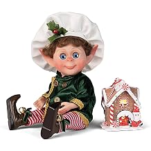 The Ashton-Drake Galleries St. Nick's Sidekicks Doll Collection 10" Tall Poseable Doll Featuring an Elaborate Fabric Costume with Accessory Piece Dougie the Elf