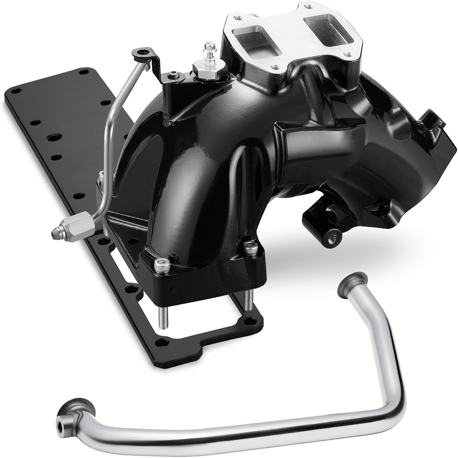 Intake Manifold Kit for 6.7L Cummins 2007-2012 Ram 3500 4500 5500 (Chassis-Cab) Engine Air Intake Horn Kit with Grid Heater & Heating System, Red