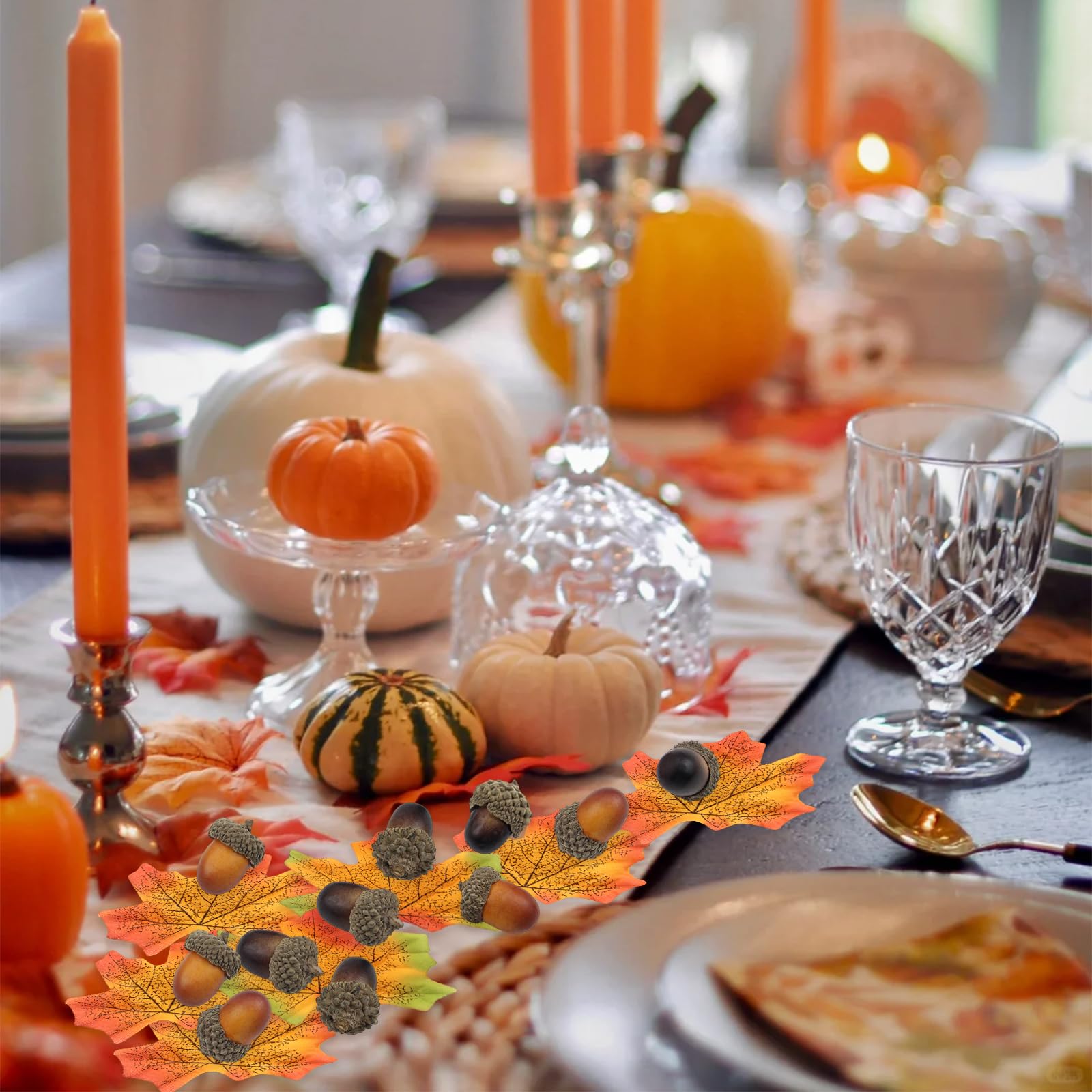 100 Pièces Mini Glands Artificiels Réalistes - Décoration Automne 2 Couleurs Pour Thanksgiving, Noël & Artisanat
