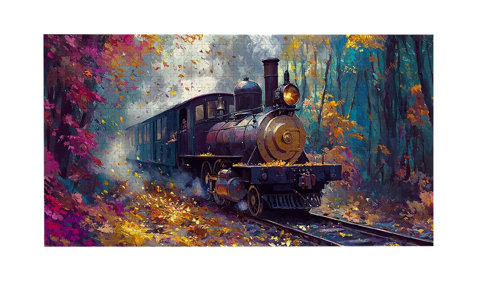 Puzzle para Adultos 1692 Piezas, Tren Forestal Puzzle, Difícil, Desafiante, Rompecabezas Encajan Perfectamente, Letras en la Parte Posterior, sin Polvo, Regalo para Personas Mayores (179x31cm) v-817