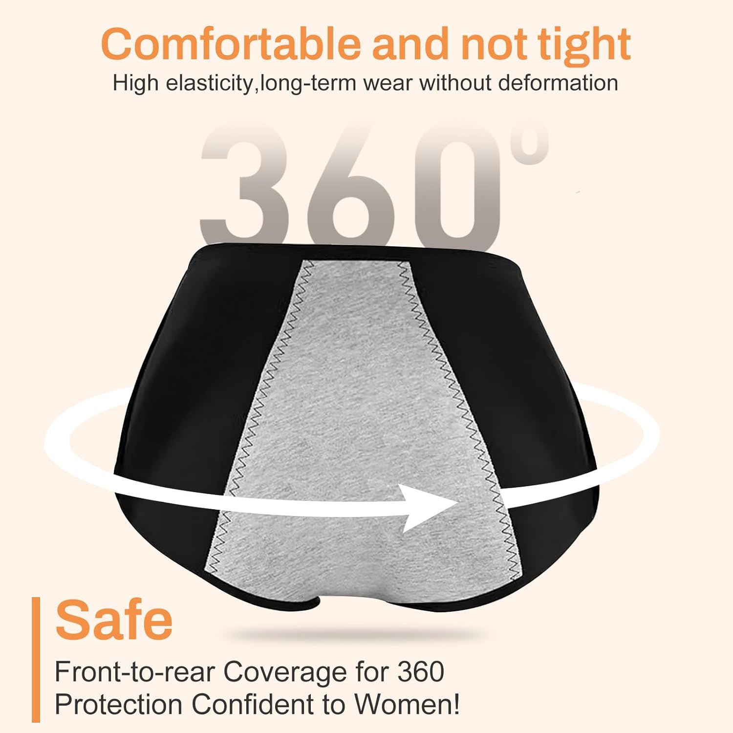 RUNYA Women's Underwear High Waisted Ladies Cotton Panties Soft Full Coverage Briefs 5 Pack (Large) Multicolored - Image 4