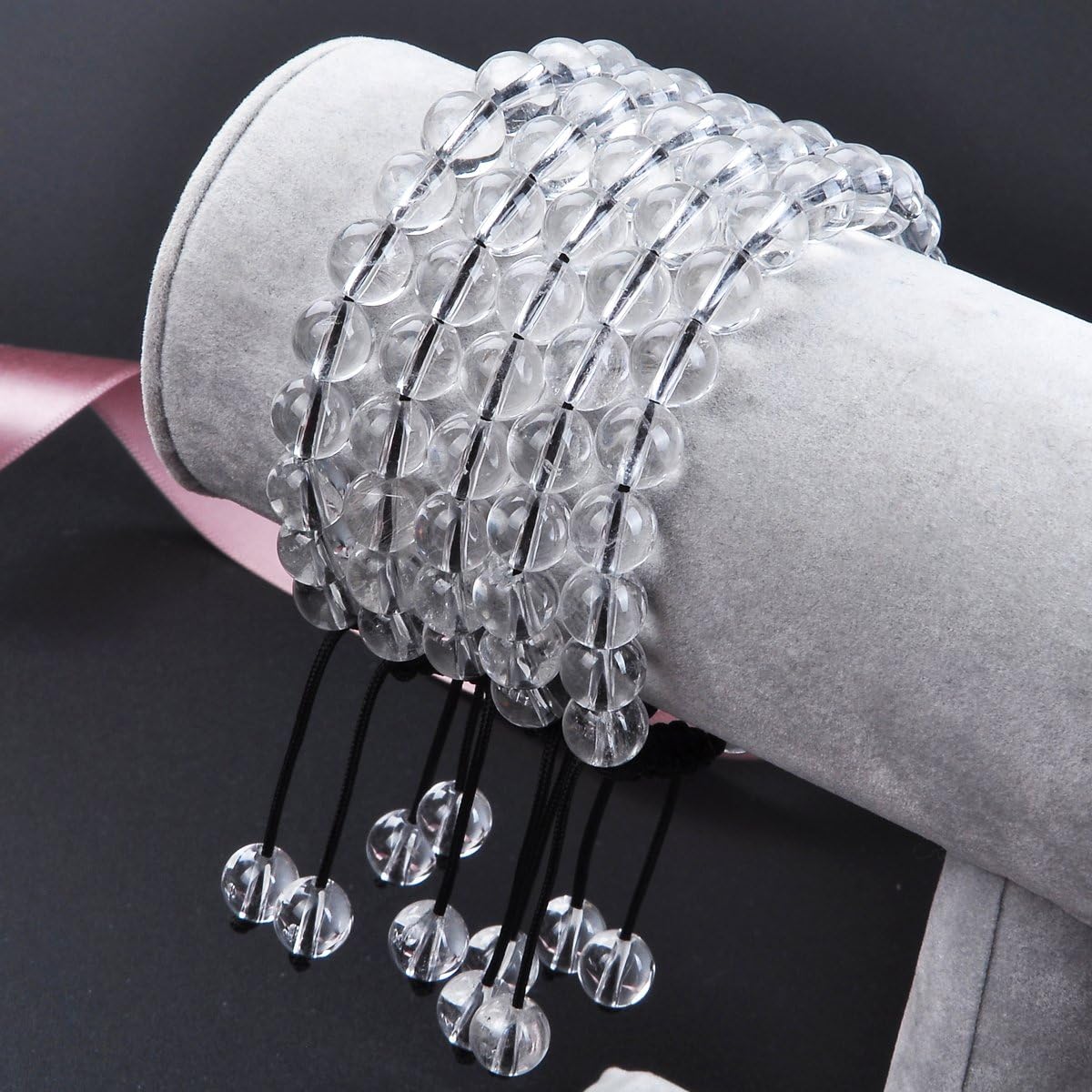 MASSIVE BEADS Natural Healing Power Gemstone Crystal Beads Unisex Adjustable Macrame Bracelets - Image 2