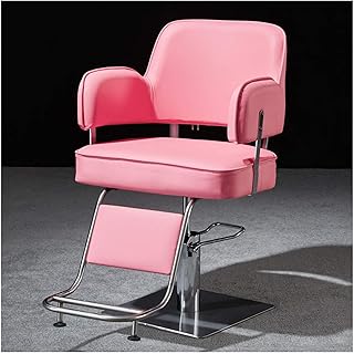 SOAR Sillas de barbero Silla de peluquería Piel peluquería Silla Silla de Peluquero Silla Suave de Corte Retro del salón de Pelo for el salón de Belleza de Pelo Silla (Color : Pink, Size : 4)