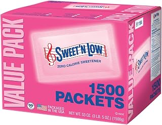 Sweet and Low Zero Calorie Sweetener 1500 Individual Serving Packets