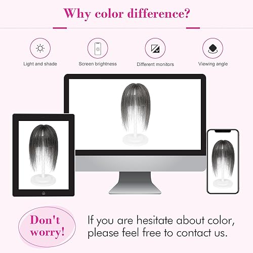 Miniatura 6 de REECHO Extensiones de cabello para mujer, 100% cabello humano real, mejoradas para mujeres con flequillo, densidad del 150%, hechas a mano, base de