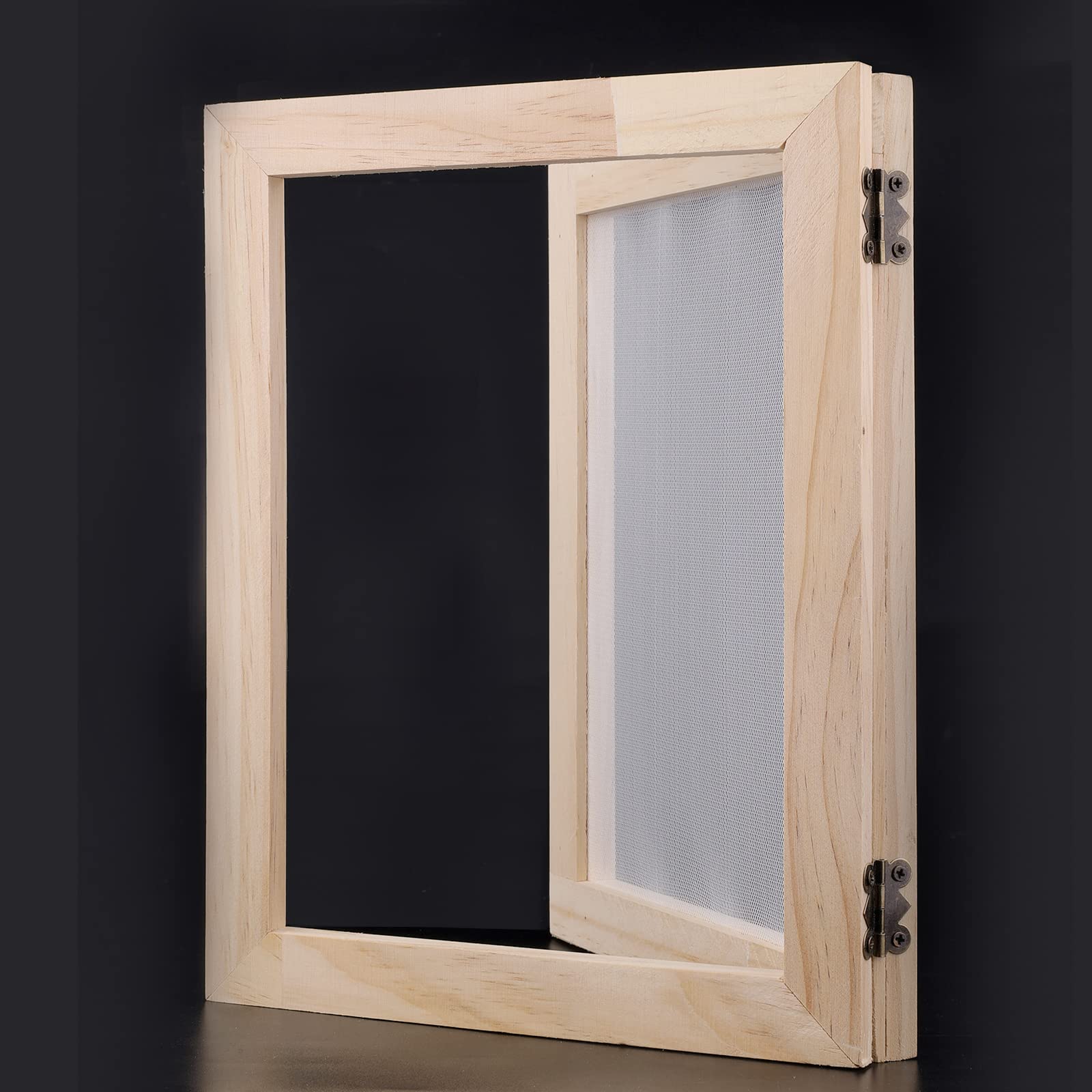 Luter - Kit de fabricación de papel de madera, incluido el papel de madera, fabricación de marcos de moldes y mallas, manualidades para papel de bricolaje, flores secas y artesanías (25 x 34 cm)