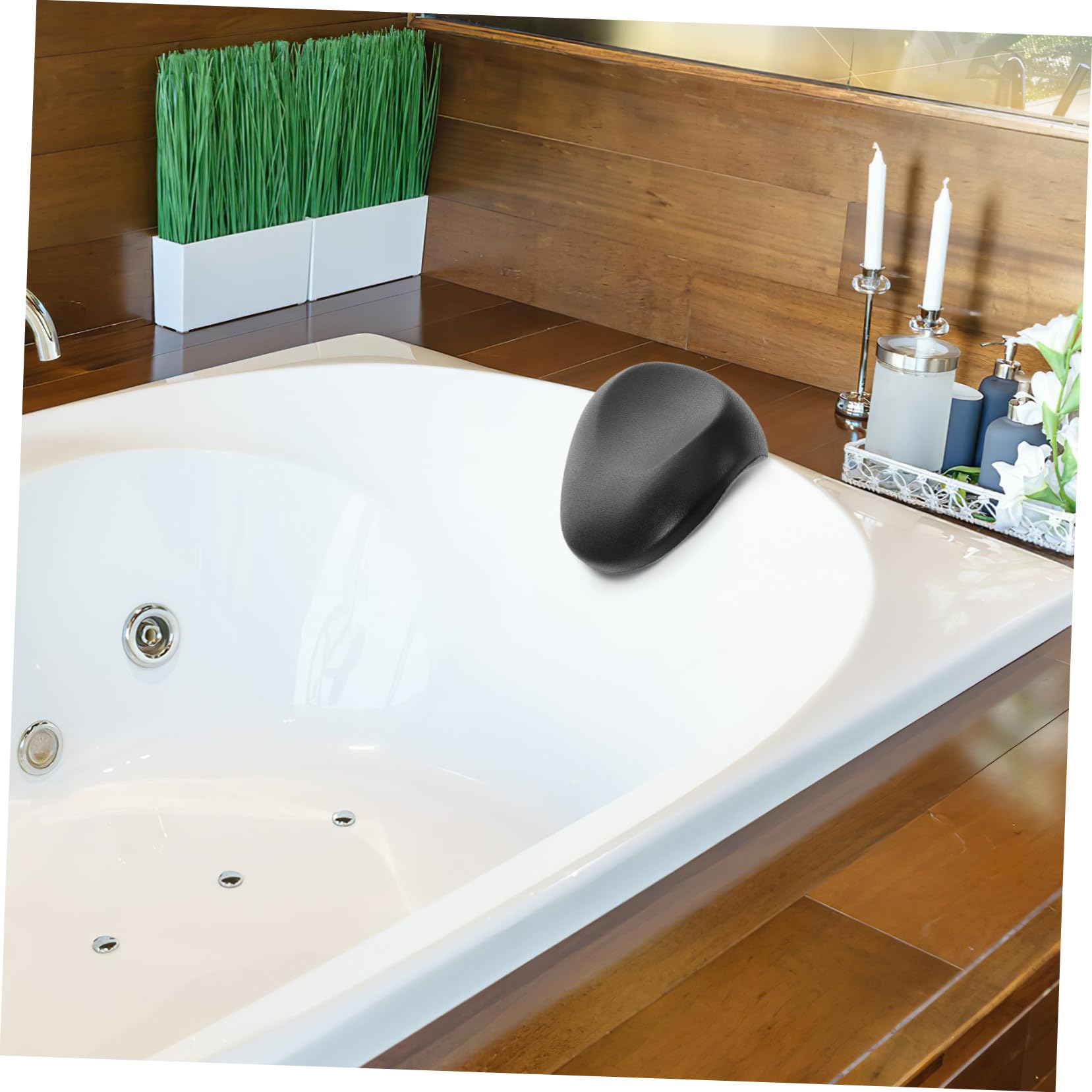 Cuscino Antiscivolo per Vasca con Supporto Ergonomico per e Schiena Rapida Asciugatura Accessorio Bagno e Donna