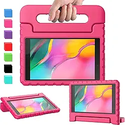 Capa Infantil Maleta Compatível Para Samsung Galaxy Tab A11 Tela 8.7'' X133/ X135/ (2025)-,Anti impacto, EVA, Emborrachada, Leve (ROSA)