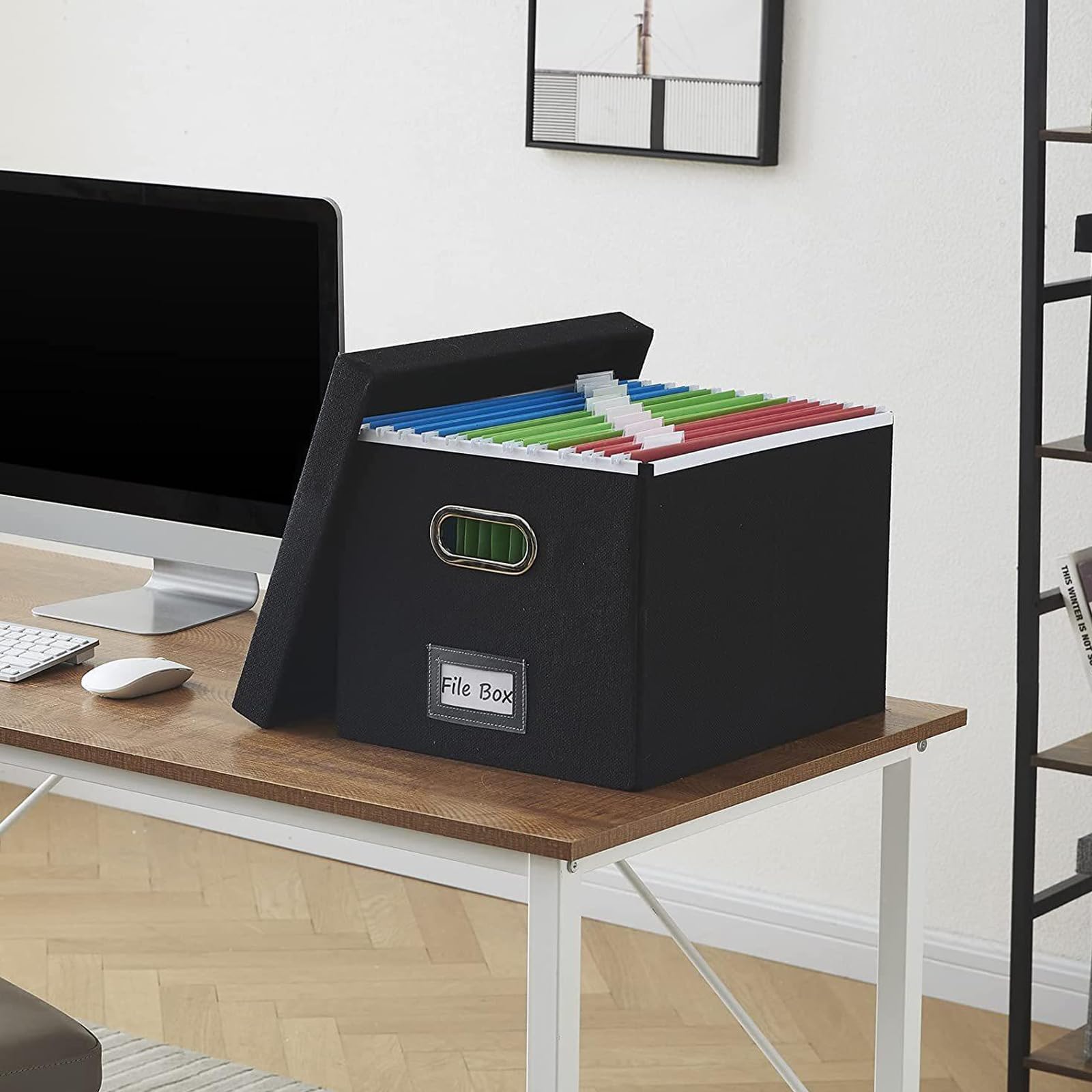 Design Pieghevole per Piccoli spazi Organizzatori File in Tessuto capacità Porta File Permanente in Tessuto