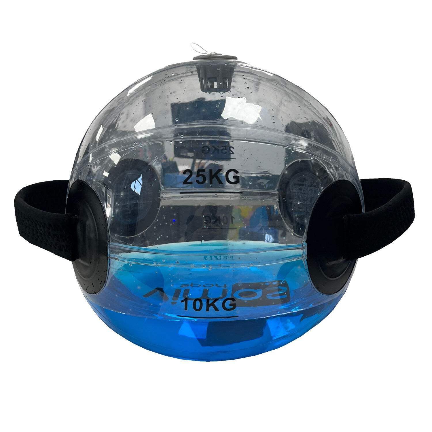 Aqua Ball, Balón Medicinal Rellenable de Agua, PVC Transparente, con Asas Resistentes, para Entrenamiento de Fuerza y Acondicionamiento Físico, Adultos Unisex