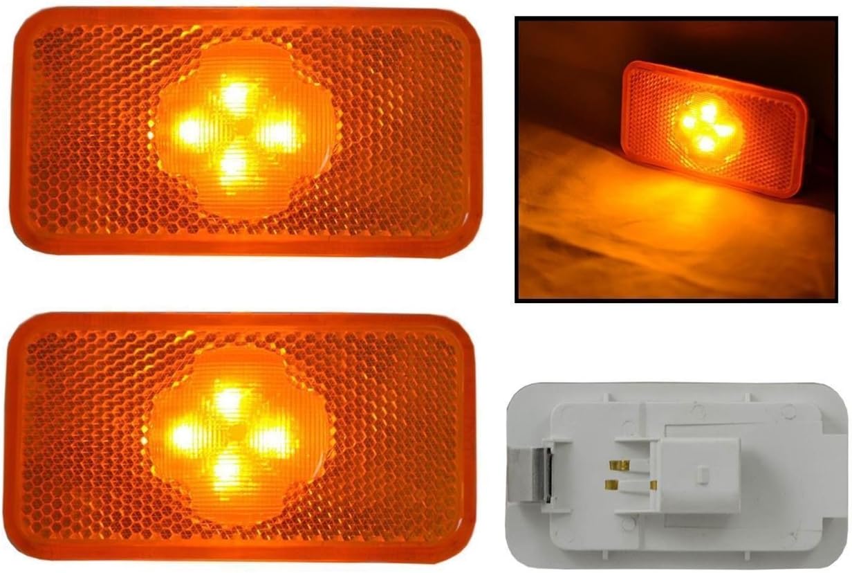 flexzone2x Orange Amber 4 Led Side Marker Light Lamps Specific Fit For