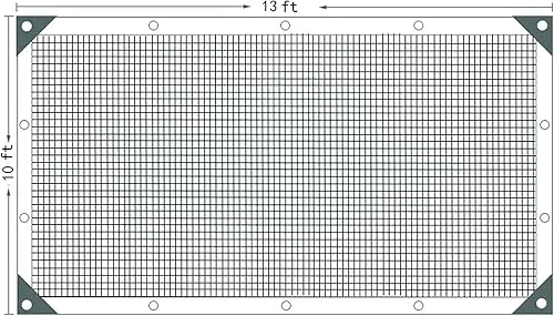 Miniatura 2 de Tela de sombra 90% 10 pies x 13 pies, red de sombra con ojales, red de bloqueo UV para plantas, cubierta de invernadero, granero, flores, patio,
