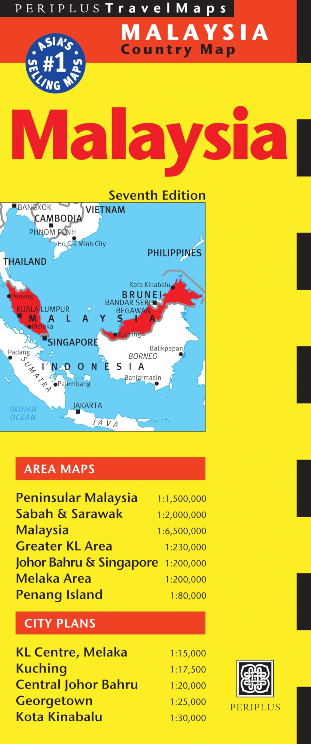 Malaysia Travel Map Seventh Edition (Periplus Travel Maps)