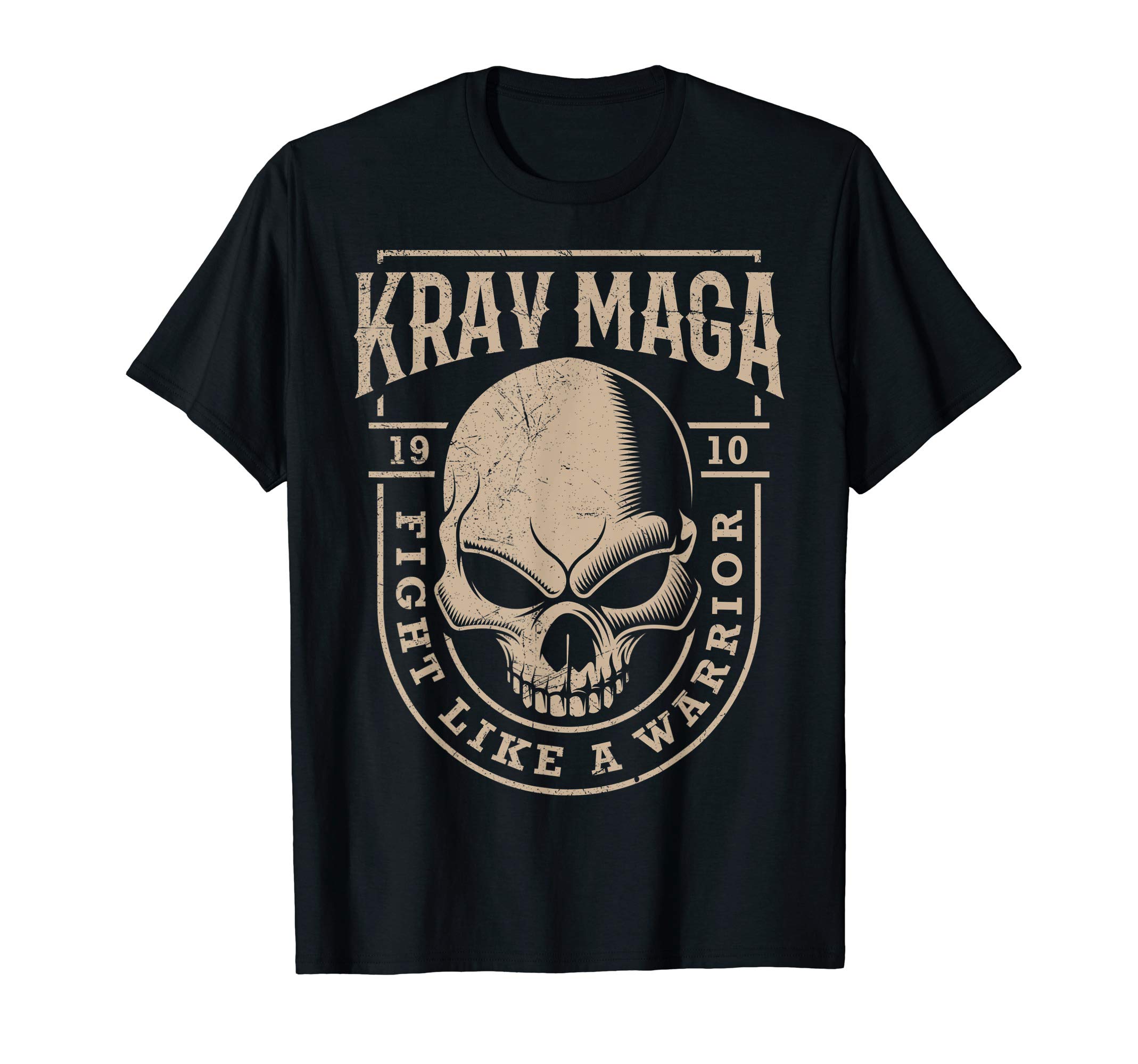 Krav Maga - Military Combat and Self Defense GiftsSkull Krav Maga Warrior - Combat and Self Defense Gift T-ShirtOEKO-TEX STANDARD 100