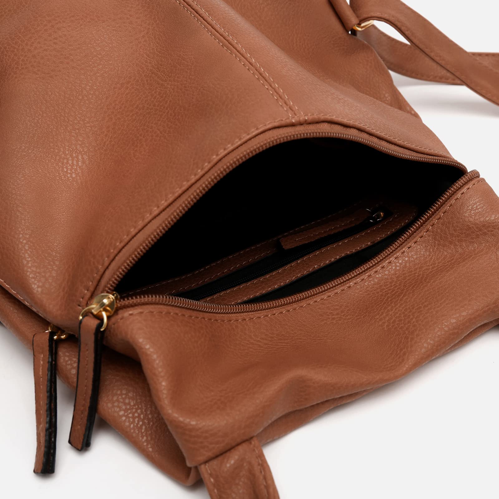 MISAKO Suli mochila antirrobo Mujer - Suli Camel 30 X 28 X 11 cm