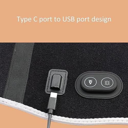 Miniatura 4 de Cinturón de cintura con calefacción, almohadillas térmicas eléctricas, masajeador de espalda baja de calentamiento rápido, cinturón térmico para el