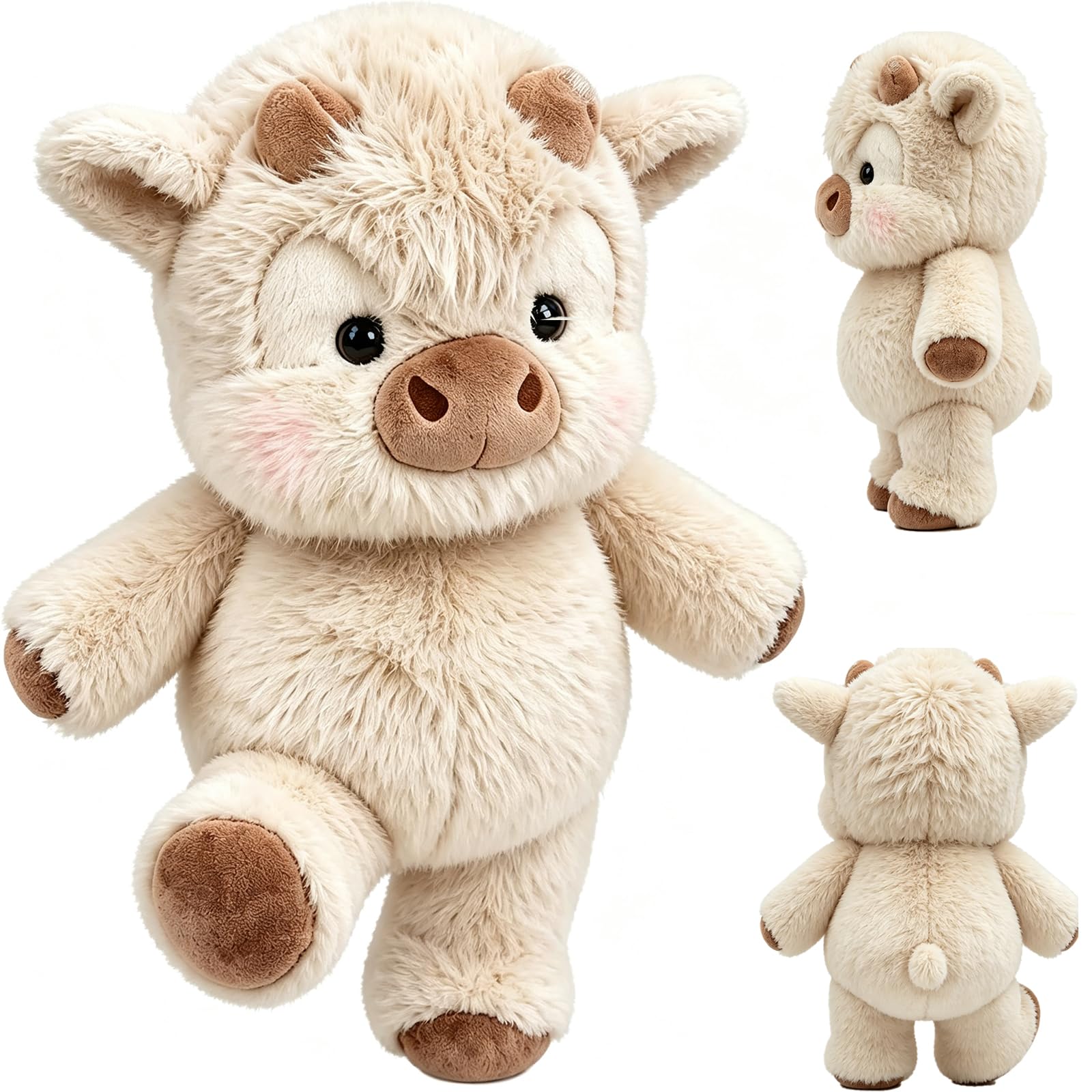 Moxychrony Highland Cow Plush, Plushies Soft Toy with Moving Legs