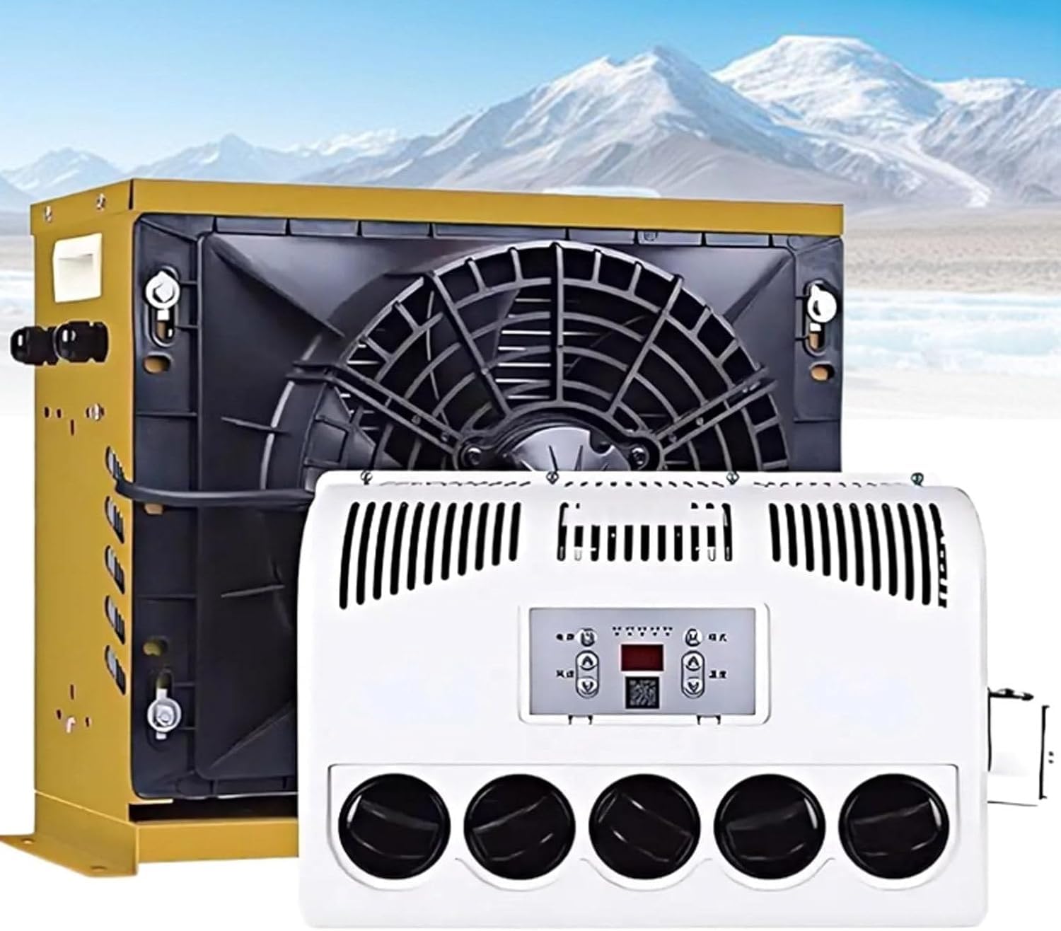 SXXAZLDP RV Air Conditioner Split Type 11000 BTU Truck Cab AC Unit Fast Cooling Quiet for Trucks Tractor Trailers Campers 12V