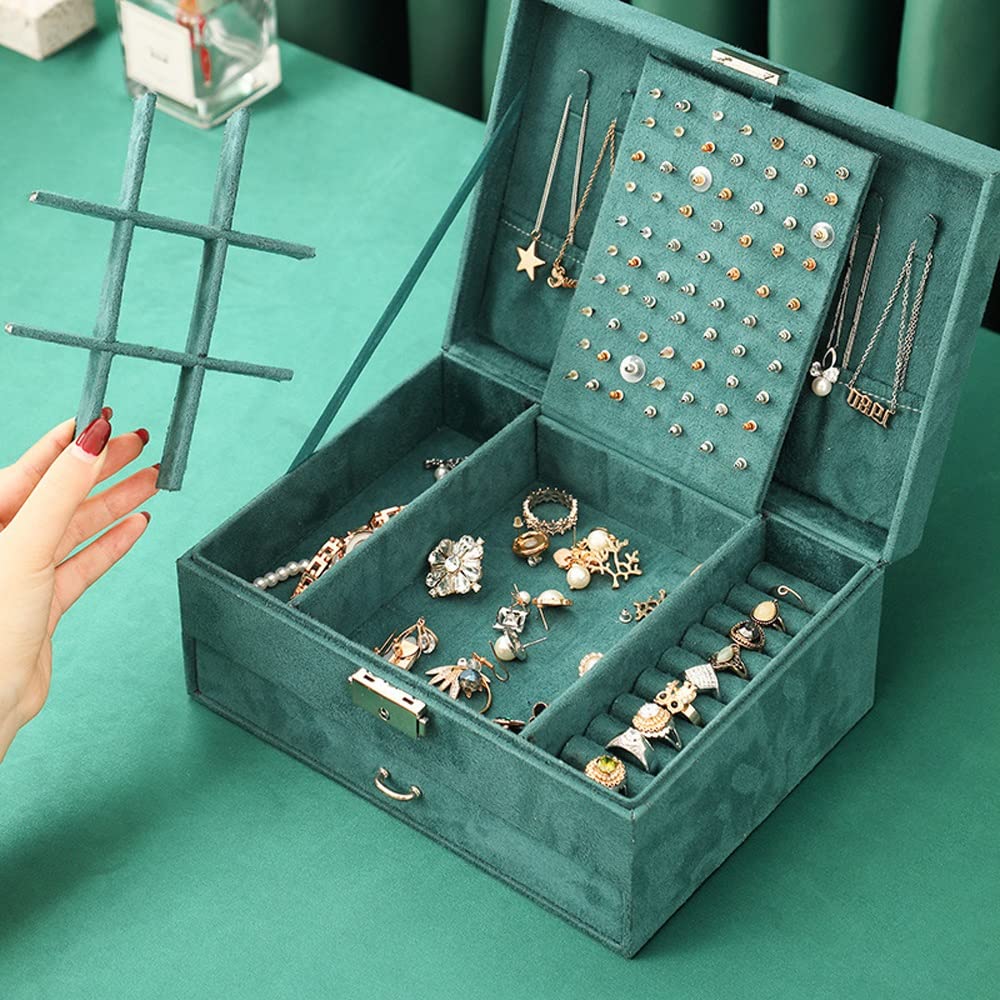 Caja De Joyería Retro Para El Hogar, Organizador De Joyas, Collar, Pendientes, Anillo, Almacenamiento Para Regalos De Mujer