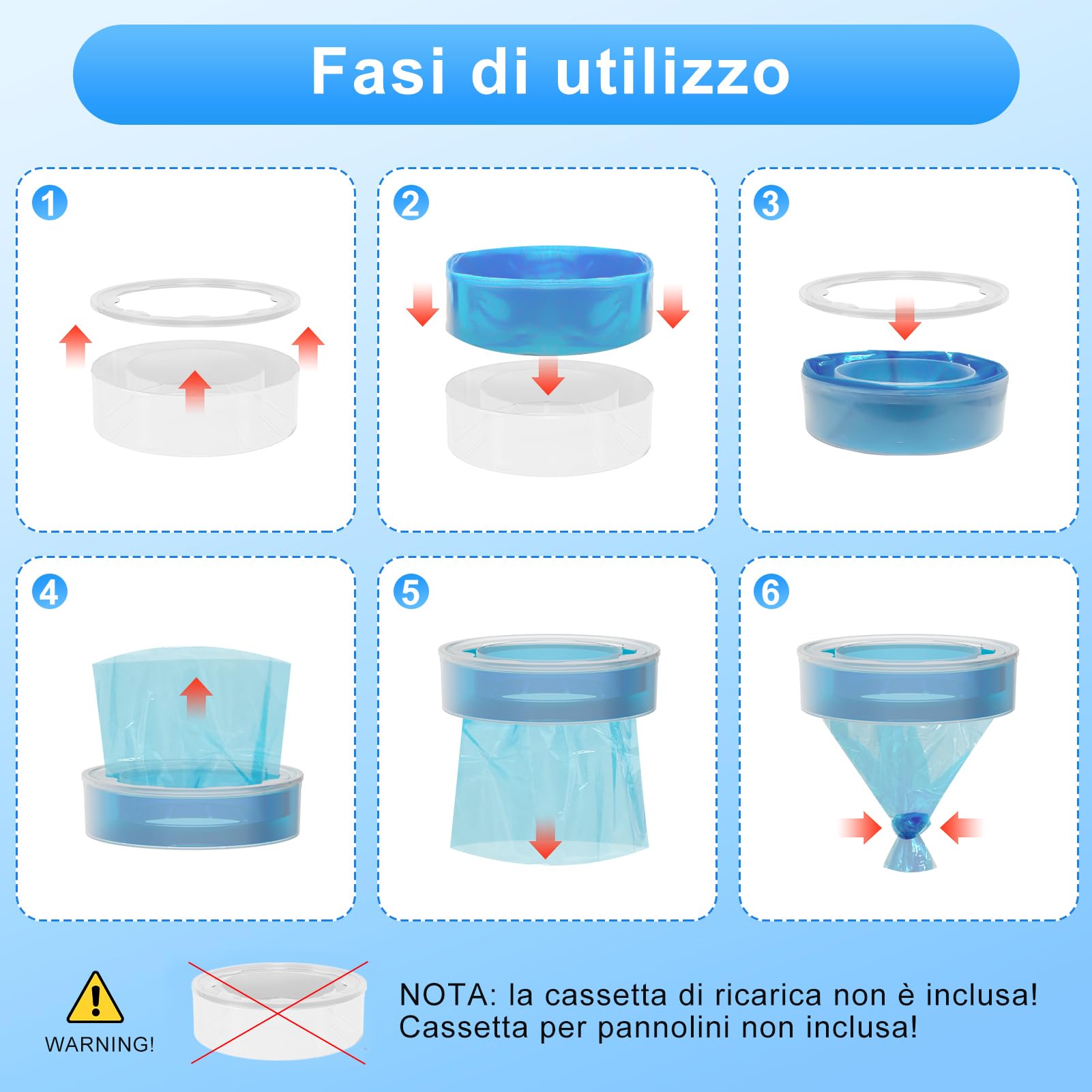 15 scatole Ricarica Mangiapannolini, Sacchetti Mangiapannolini Antiodore Inodore Addensata, Ricarica Mangiapannolini Compatibile Tommee Tippe, Twist & Click, LitterLocker