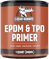 Vista 1 de Liquid Rubber Imprimación EPDM y TPO: capa base de alto rendimiento para protección de techo de RV, cámper y remolque, 1 cuarto de galón